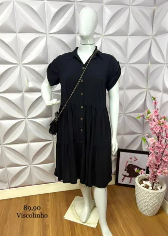 Chamise Viscolinho Lara - Preto - Milla Chic