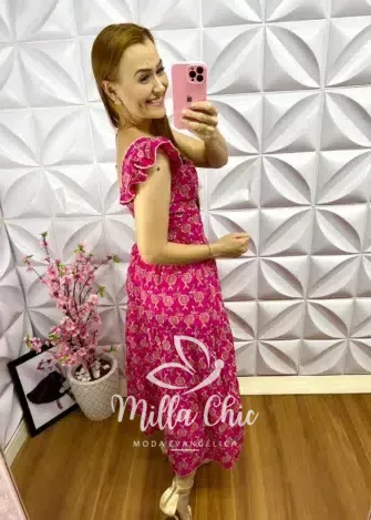 Conjunto Midi no Lasie de Algodão Naiara - Rosa - Milla Chic
