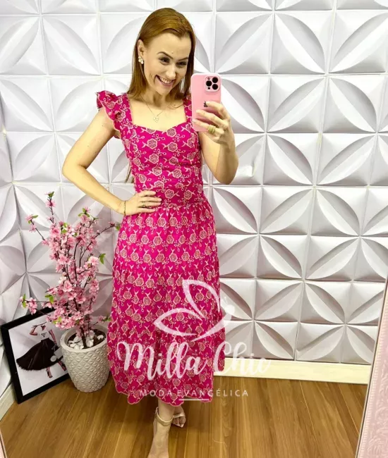 Conjunto Midi no Lasie de Algodão Naiara - Rosa - Milla Chic