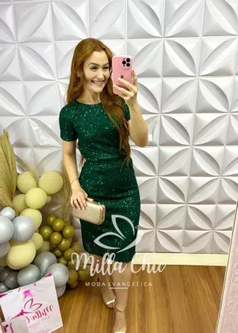 Conjunto Paetê Thais - Verde - Milla Chic
