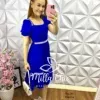 Vestido Dunna com Guipper Vitoria - Azul - Milla Chic