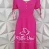 Vestido Dunna com Guipper Vitoria - Rosa - Milla Chic