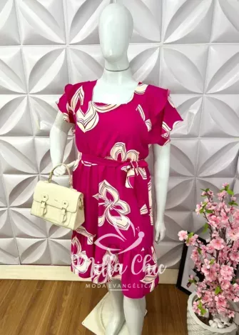 Vestido Dunna Floral Plus Marcela - Rosa - Milla Chic