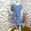 Vestido Malha Listrado Midi Pluss Fran - Azul - Milla Chic