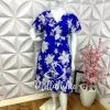 Vestido Plus Manga Babadinho Renata - Azul - Milla Chic