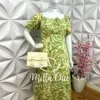Vestido Viscolinho Estampado Pluss Elis - Verde - Milla Chic