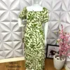 Vestido Viscolinho Estampado Pluss Elis - Verde - Milla Chic