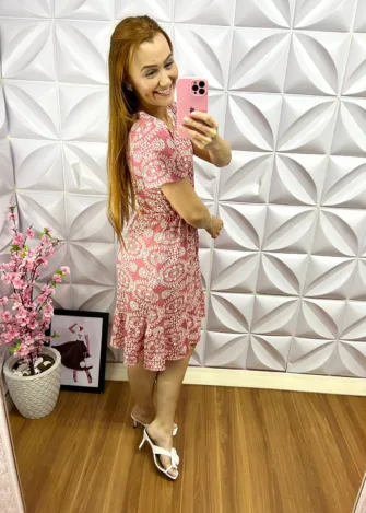 Vestido Viscolycra Com Regulagem Abiqueila - Rosa - Milla Chic
