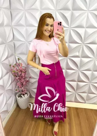 Blusa com Babadinho de Lasie Larissa - Rosa - Milla Chic