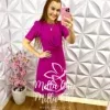 Vestido Anarruga com Cinto Torcido na Cintura Taisa - Fuchia - Milla Chic