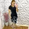 Vestido Canelado Ribana Marcia - Preto - Milla Chic