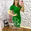 Vestido Canelado Ribana Marcia - Verde - Milla Chic