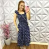 Vestido Com Lastex Carla - Azul Marinho - Milla Chic