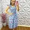 Vestido Com Lastex Carla - Azul - Milla Chic