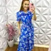 Vestido Dunna Com Guipper Viviane - Azul - Milla Chic
