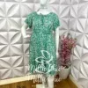 Vestido Malha Elastico na Cintura Naila - Verde - Milla Chic