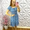 Vestido Malha Lastex na Cintura Naiara - Azul - Milla Chic
