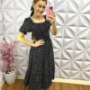 Vestido Pluss com Lastex e Manga Princesa Carol - Preto - Milla Chic