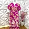 Vestido Pluss Manga Babadinho Longo Renaly - Rosa - Milla Chic