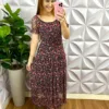 Milla Chic - millachic com br vestido tule floral longo fabiola preto Vestido Tule Floral Longo Fabiola - Preto - Milla Chic
