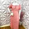 Vestido Viscolinho Estampado Pluss Elis - Rosa - Milla Chic