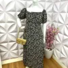 Vestido Viscolinho Estampado Pluss Elis - Preto - Milla Chic