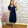 Vestido Viscolycra Conf Barbara - Azul Marinho - Milla Chic