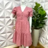 Vestido Lasie Algodão Plus Mídi Carmem - Rose - Milla Chic