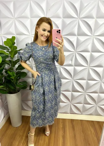 Milla Chic - millachic com br conjunto jeans bordado midi com manga princesa priscila azul claro copia 2 Conjunto Jeans Bordado Mídi Com Manga Princesa Priscila - Azul Acinzentado - Milla Chic