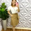 Milla Chic - millachic com br saia bengaline evase com botoes denise bege Saia Bengaline Evase Com Botões Lucia- Bege - Milla Chic
