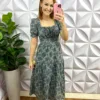Milla Chic - millachic com br vestido laise 100 algodao com bojo maria clara azul acinzentado 1 Vestido Laíse 100% Algodão Com Bojo Maria Clara - Azul Acinzentado - Milla Chic