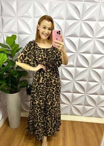 Milla Chic - millachic com br vestido longo dunna manga raglan margarete oncinha 2 Vestido Longo Dunna Manga Raglan Margarete - Oncinha - Milla Chic