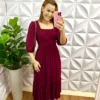 Milla Chic - millachic com br vestido viscolinho midi com manga 78 samira azul marinho copia 1 Vestido Viscolinho Mídi Com Manga 7/8 Samira - Cereja - Milla Chic