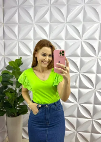 Blusa Com Manga Babadinho de Lasie Larissa - Lima - Milla Chic