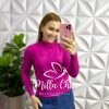 Milla Chic - millachic com br blusa tricot modal gola alta com elastico manga longa saray branca copia Blusa Tricot Modal Gola Alta Com Elástico Manga Longa Saray - Roxa - Milla Chic