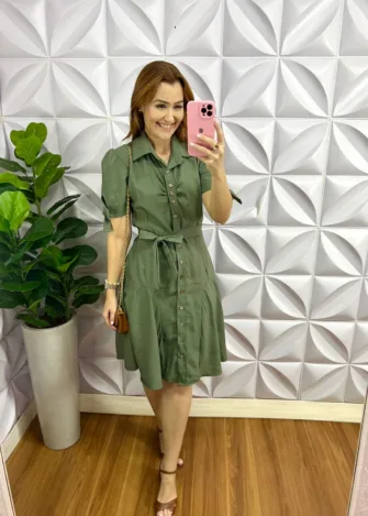 Milla Chic - millachic com br chemise linhocel com camisolinha e cinto faixa caroline verde 1 Chemise Linhocel Com Camisolinha e Cinto Faixa Caroline - Verde - Milla Chic