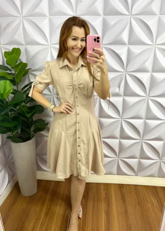 Milla Chic - millachic com br chemise linhocel com camisolinha e cinto faixa caroline verde copia 1 Chemise Linhocel Com Camisolinha e Cinto Faixa Caroline - Areia - Milla Chic