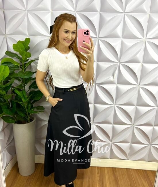 Colete Alfaiataria Botão Encapado Lidiane - Preto - Milla Chic