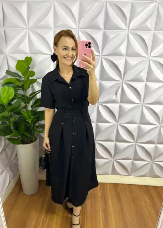 Milla Chic - millachic com br conjunto no crepe linho midi com botoes metalizados cassiane mostarda copia Conjunto No Crepe Linho Mídi Com Botões Metalizados Cassiane - Preto - Milla Chic