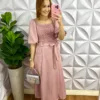 Conjunto Linhocel Risca De Giz Renata - Rosa - Milla Chic