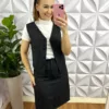 Milla Chic - millachic com br conjunto risca de giz alfaiataria curto com colete carolina cereja copia Conjunto Risca De Giz Alfaiataria Curto Com Colete  Carolina - Preto - Milla Chic
