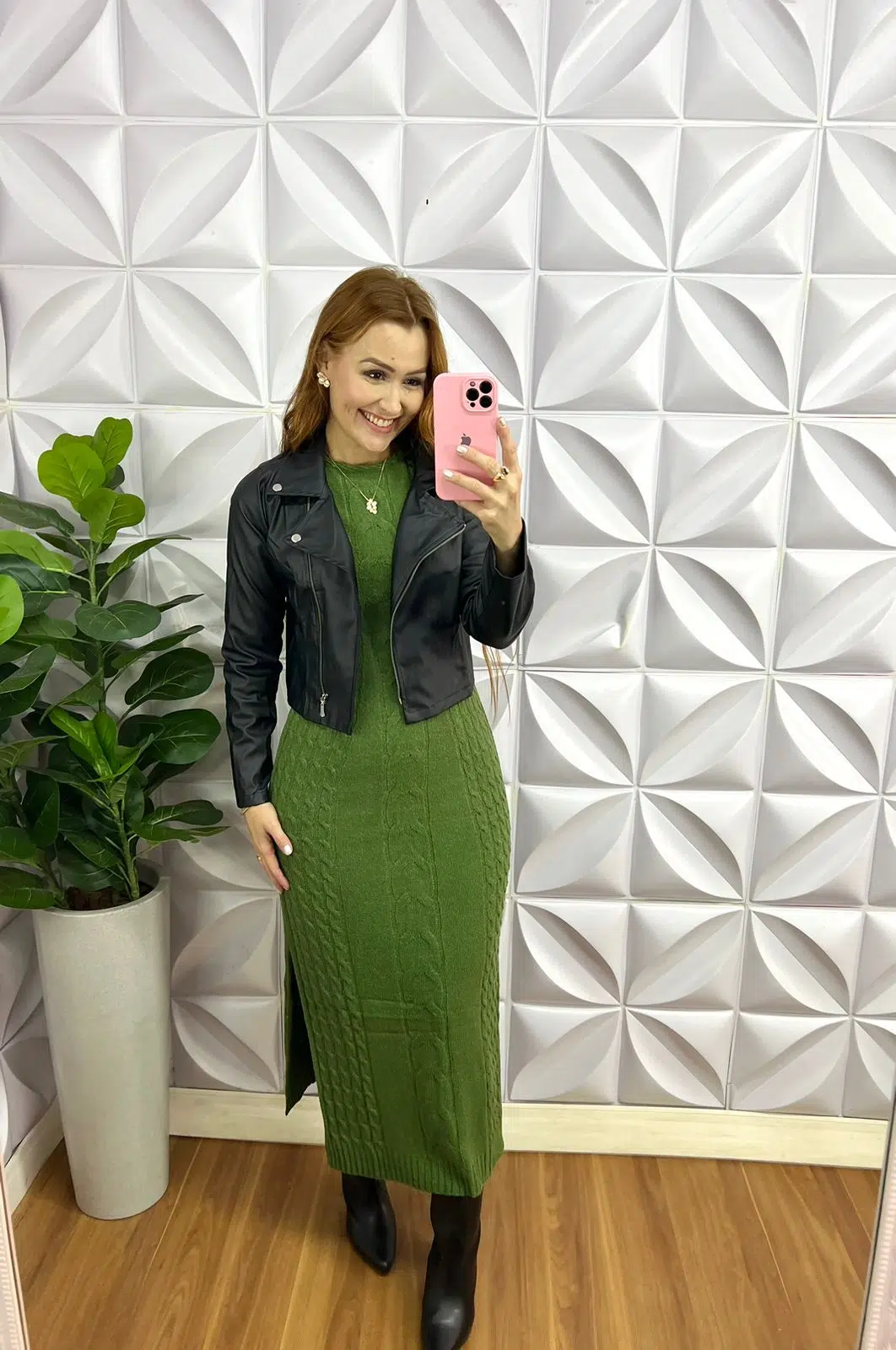 Jaqueta De Couro Com Ziper Rayane - Preta - Milla Chic