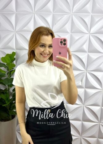 Saia Sarja Cargo Mídi Com Fenda Katiele - Preta - Milla Chic