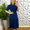 Milla Chic - millachic com br vestido dunna midi com botoes encapados eliene mostarda copia Vestido Dunna Mídi Com Botões Encapados Eliene - Azul - Milla Chic