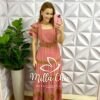 Milla Chic - millachic com br vestido dunna midi com marias e cinto bicolor marcela rosa com marrom 1 Vestido Dunna Mídi Com Marias e Cinto Bicolor Marcela - Rosa Com Marrom - Milla Chic