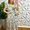 Vestido Laíse 100% Algodão Bordado Em Alto Relevo Helena - Azul - Milla Chic
