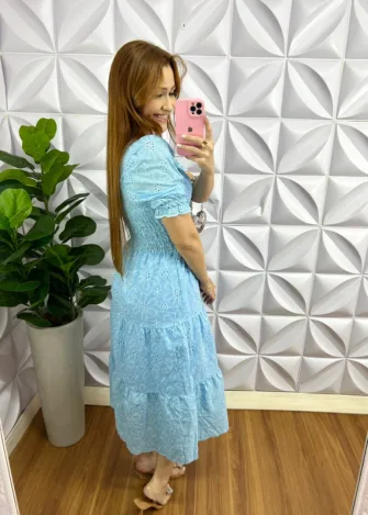 Vestido Laíse 100% Algodão Com Bojo Paula - Terra Cota - Milla Chic