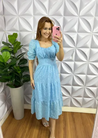 Vestido Laíse 100% Algodão Com Bojo Paula - Terra Cota - Milla Chic
