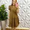 Milla Chic - millachic com br vestido lasie algodao mangas princesa com botoes de perolas catarina terra cota copia 1 Vestido Lasie Algodão Mangas Princesa Com Botões De Perolas Catarina - Marrom Cappuccino - Milla Chic