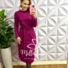Vestido Lãzinha Midi Com Fendas Laterais Elaine - Fúcsia - Milla Chic